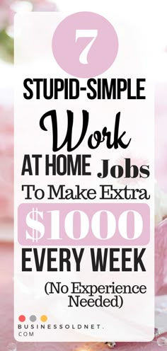 Work At Home Jobs, At Home Jobs, Simple Work, Affiliate Marketing Programs, Work At Home, Investing Money