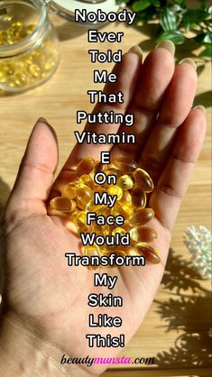 Step by step guide on how to apply vitamin E capsules for skin. Natural Beauty Hacks, Vitamin E Capsules, For Skin Care, Natural Beauty Tips, Creature Concept Art, Creature Concept, Step By Step Guide