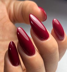 Red Nail Colors, Deep Red Nails, Dark Red Nails, Striped Nails, Square Nails