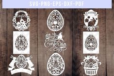 easter svg cut files for silhouettes and paper crafts