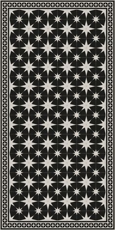 a black and white pattern with stars on it