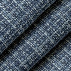 a blue and white tweed fabric