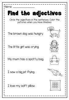 a worksheet with words and pictures to help students learn how to read them