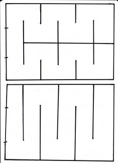 two squares are shown with lines drawn on them and one is missing the bottom half