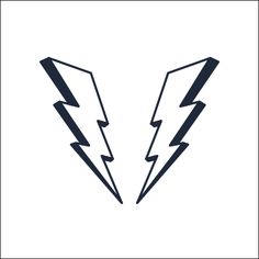 two lightning bolt logos on a white background