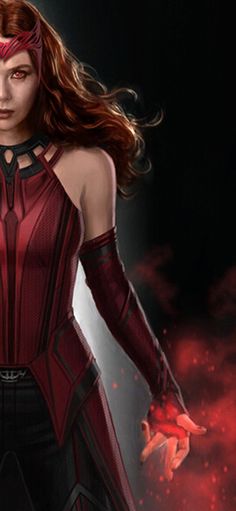 an image of a woman with red hair in the avengers age of ulnima