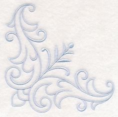 an embroidered design on white paper