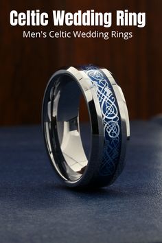 Men's Celtic wedding ring - Men's Celtic Rings Irish Wedding Rings For Men, Mens Irish Wedding Bands, Mens Gemstone Rings Viking, Mens Celtic Rings, Mens Celtic Wedding Bands, Celtic Silver Rings For Men, Wood Rings Women, Silver Celtic Rings, Celtic Wedding Bands