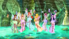 the little mermaids are all dressed up and ready for their next adventure in this animated movie