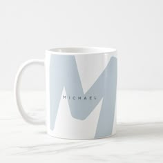 a coffee mug with the name michael on it