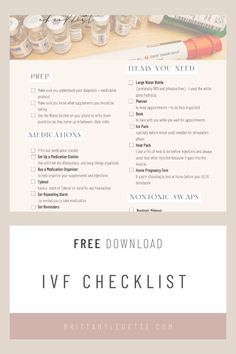 the free printable ivf checklist