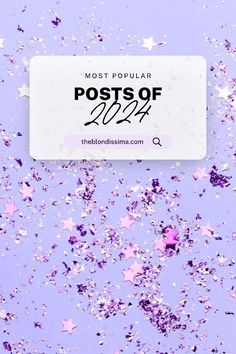 purple and white confetti with the words most popular posts of 2012 on it