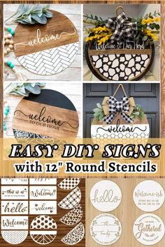 the easy diy signs with 12 round stencils are great for decorating