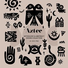 an abstract design collection in black and white on a beige background with the words vice