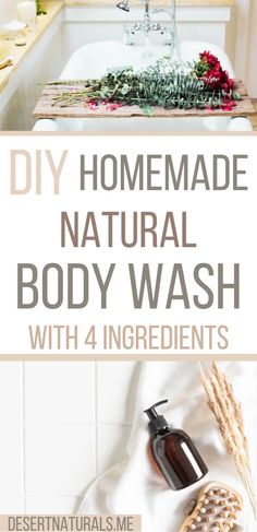 This DIY Body Wash recipe with castile soap and essential oils. This Natural skin care recipe is a fun way to wake up your senses in the morning, or calm them down at night before bed. Use different essential oils for waking up or for relaxing. Ditch the store bought bodywash with toxic synthetic ingredients and make this homemade natural body wash. Skin care with natural ingredients is better for dry skin and sensitive skin! It's moisturizing and won't dry your skin. Easy Diy Body Wash, Coffee Scrub Diy, Natural Body Lotion, Body Butters Recipe