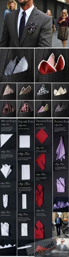 folding pocket squares Simpul Dasi, Pocket Square Guide, Pocket Square Folds, Air Jordan Retro 4, A Man In A Suit, Kemeja Lelaki, Man In A Suit, Der Gentleman, Sharp Dressed Man