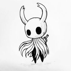 a drawing of an octopus with long hair holding a small object in its mouth and wearing a hat