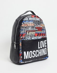 Love Moschino logo print backpack in black Converse Tennis Shoes, Love Moschino Logo, Stylish Shoes For Women, Moschino Logo, Fall Handbags, Family Picture Outfits, Cute Handbags, Handbags Affordable, Cheap Handbags