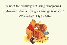 winnie the pooh quote about being disorganized by an old chest full of gold coins