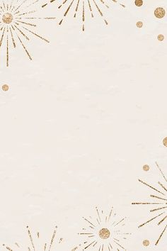 a white background with gold fireworks and confetti on the bottom right corner is an empty space for text