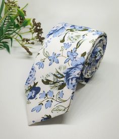 Dusty Blue Floral Tie, Floral Tie, Groomsmen Tie, Blue Rose Tie, Wedding Tie, Dusty Blue Tie Blue Floral Tie, Gifts for Him, Mens Ties - Etsy Floral Tie Groomsmen, Dusty Blue Tie, Blue Floral Tie, Groomsmen Tie, Senior Hoco, Groomsmen Ties, Luxe Design, Wedding Tie, Mens Ties