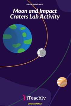 the moon and impact craters lab activity book with an image of planets in space