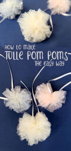 how to make tulle pom poms the easy way