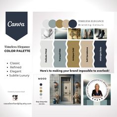 a brochure design for a color palette