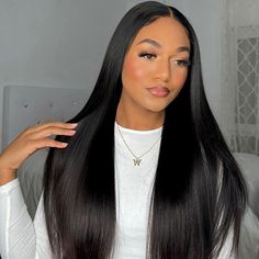 Wear GoGlueless Wig Straight 4x4 5x5 HD Lace Wig| Recool Hair Overnight Hairstyles, Straight Wigs, Virgin Hair Wigs, Straight Lace Front Wigs, Body Wave Hair, Lace Closure Wig, Hair Collection, Hair Wear, Hair Quality