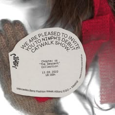 a close up of a person's hand with a label on it