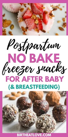 Snacks For Postpartum, Healthy Freezer Snacks, Snacks For New Moms, Freezer Snacks, Healthy No Bake Snacks, Postpartum Snacks, Pregnancy Freezer Meals, Healthy Breastfeeding Snacks, Postpartum Freezer Meals