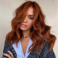 Mexican Ginger Hair, Auburn Brown Highlights, Cheveux Oranges, Auburn Hair, Copper Hair