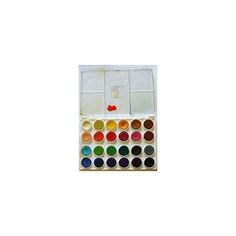 the watercolor paint set is ready to be used