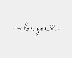 the word i love you is written in cursive writing on a white background