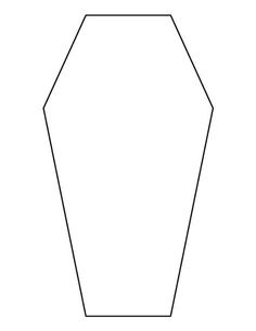 a black and white drawing of a hexagonal vase with no top on it