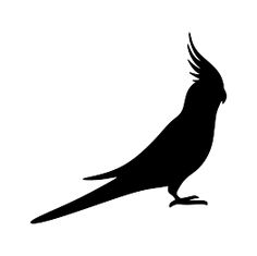 a black and white silhouette of a bird