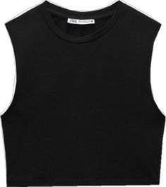 Cropped T Shirt, Crop Tshirt, Zara Black, Zara Tops, Black Tshirt, Save Money, Black Color, Zara, Crop Tops