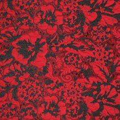 Red and Black Floral Abstract on Black Organza Sheer Brocade Fabric - Rex Fabrics Elegant Evening Gown, Stylish Pens, Brocade Pattern, Mens Fashion Magazine, Ties Mens Fashion, Shirting Fabric, Custom Made Shirts, Bridal Fabric, Fabric Inspiration