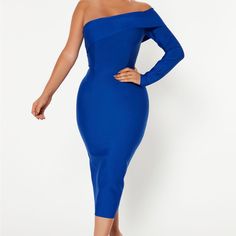 New With Tags Never Worn Royal Blue Single Sleeve Bandage Dress. Thick Quality Material Perfect For Holiday Season. Blue Bandage Dress, Dresses Royal Blue, Dresses Royal, Royal Blue Dresses, Fashion Nova Dress, Fashion Nova Dresses, Bandage Dress, Dress First, Fashion Nova