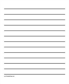 lined paper with lines in the middle and one line at the bottom, on white background