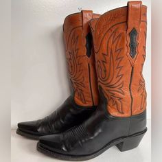 In Good Used Condition. Size 6.5 B. Snip Toe Cowgirl Boots, Cowgirl Boots, Shoes Heels Boots, Brown Color, Shoes Women Heels, Heeled Boots, Rust, Shoes Heels, Size 6