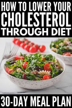 Low Cholesterol Meal Plan, Heart Healthy Recipes Cholesterol, Cholesterol Friendly Recipes, Low Cholesterol Diet Plan, Lower Cholesterol Diet, Cholesterol Foods, Low Cholesterol Diet, Low Cholesterol Recipes