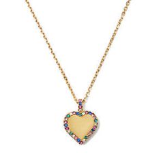 The heart wants what it wants: a pretty pendant with colorful crystal accents. The Take Heart Pendant in Gold & Multi CZ is plated in 18k gold and measures 18" + 3" extender. Heart Wants What It Wants, Wanderlust And Co, Wrist Stacks, Take Heart, Pretty Pendant, Gold Flats, Diamond Gift, Fine Earrings, Pendant Earrings