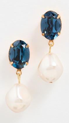 Shopbop - Designer Clothing, Shoes & Accessories Bridal Earrings Blue, Bridal Statement Earrings, Jennifer Behr, Earrings Blue, Blue Earrings, Wedding Earrings, Bridal Earrings, Crystal Glass, Swarovski Crystals