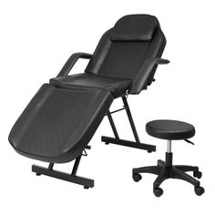 Looking for a comfortable bed that not only satisfies your clients but also suits all needs in a beauty salon? Look no further with the 73" adjustable beauty salon spa massage bed tattoo chair! It is a 3-section bed with an adjustable backrest and leg rest, which means the bed can lay flat or in a chair-like position. The head cushion can be removed to reveal a facial hole. Thick foam cushion with premium quality upholstery ensures comfort and years of durability. It is just perfect for facials, Grey Lash Bed, Lash Table, Tattoo Table, Friction Force, Beauty Salon Chairs, Tattoo Chair, Beauty Chair, Lash Bed, Home Beauty Salon