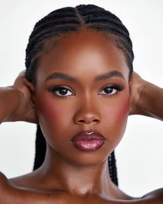 Blush Tips, Soft Makeup Looks, Minimalist Makeup, Makeup For Black Skin, Brown Skin Makeup, Soft Glam Makeup, Simple Makeup Looks, Blush On, Black Makeup