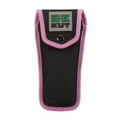 a pink and black case for a cell phone on a white background with the words klt