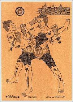 Martial Arts Tattoos, Muay Boran, Muay Thai Martial Arts, Ku Art, Boxe Thai, Muay Thai Training, Thailand Art, Thai Pattern, Thai Tattoo