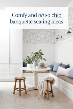 We're seeing upholstered banquette seating popping up everywhere. Get inspired with 9 of our favourite ideas from the pages of Home Beautiful magazine. Comfy Banquette Seating, Upholstered Banquette Seating, Banquette Ideas, Bench Seating Kitchen, Upholstered Banquette, Banquet Seating, Seating Ideas, Banquette Seating