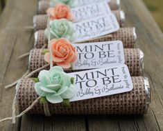 three rolls of mini to be candy with flowers on them